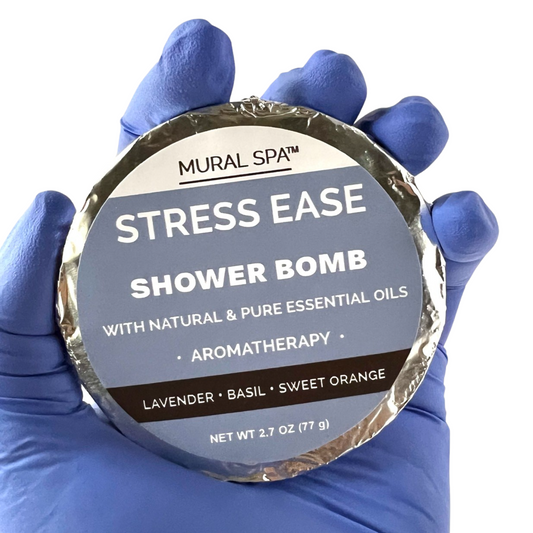 Stress Ease Shower Bomb (Lavender, Basil and Sweet Orange)